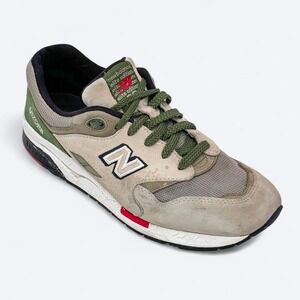 New Balance 1600 Elite Edition Tan/Green Suede Sneakers‎ Mens 10.5 Walking Shoes